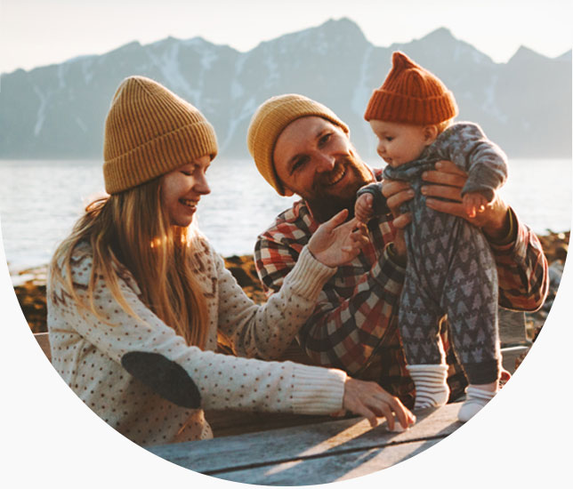 Family with baby