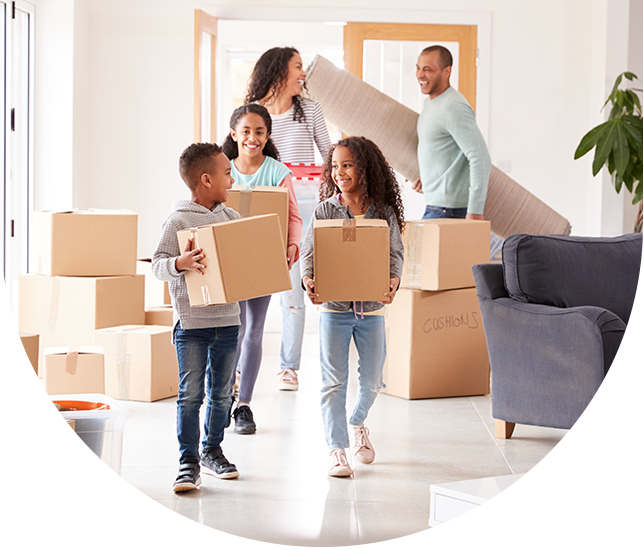 Family moving into house