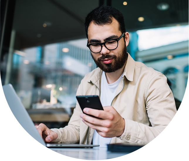 Business owner using Online Banking
