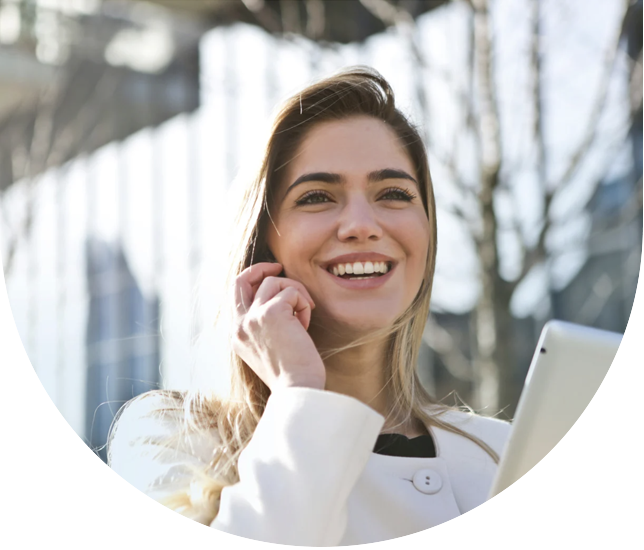 Woman smiling