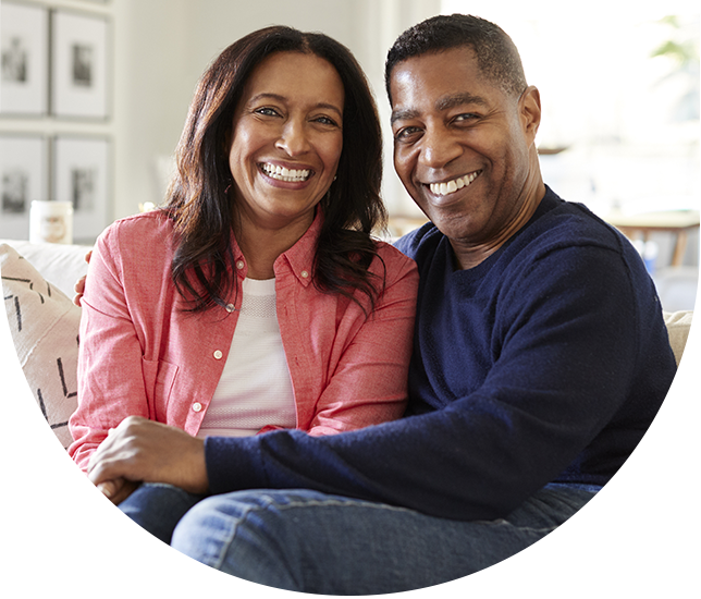 Couple in luxury home