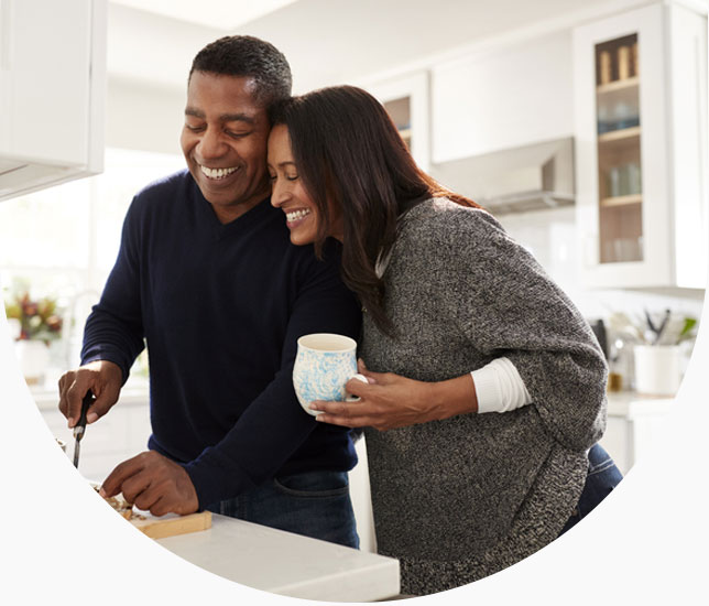 Couple laughing