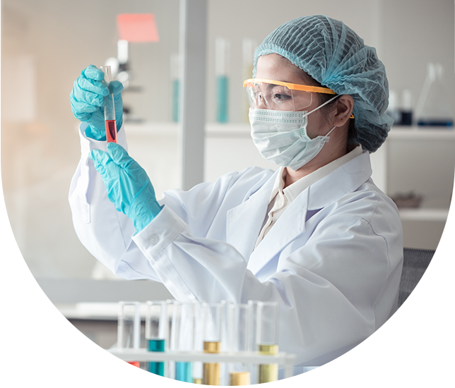Woman in science lab